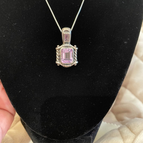 Beautiful Amethyst Sterling Silver Pendant - Picture 5 of 8